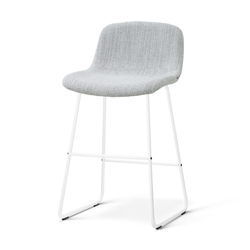 Nolon Nino-Mats barkruk grijs melange - wit onderstel - 65 cm