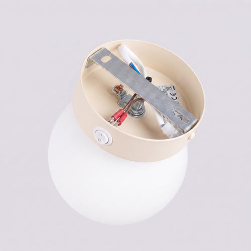 Sollux Lighting Wandlamp YOLI 1 beige met schakelaar - 12x14x12cm