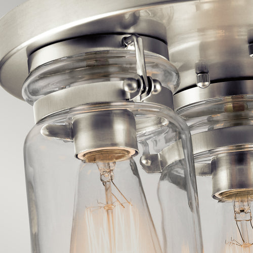 Elstead Brinley - 3 Lichts Inbouw Plafondlamp Geborsteld Nikkel, E27