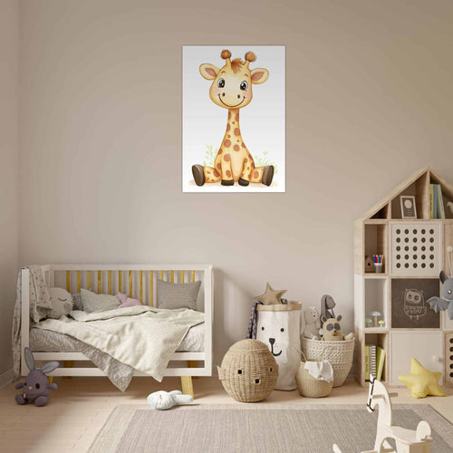 Artfulprints  Vrolijke giraffe   poster 30x40 cm - vtwonen shop