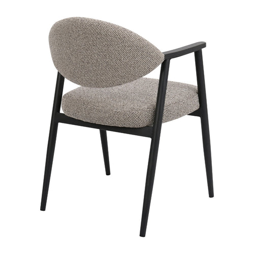 DÉJA Living Eetkamerstoel Karup - Taupe/Zwart - Set van 2 - vtwonen shop