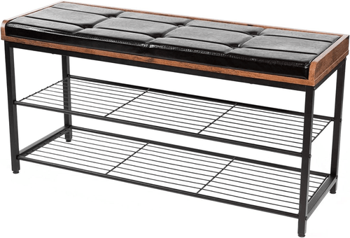 Furnilux Schoenenbank Sven - Bruin-Zwart - vtwonen shop