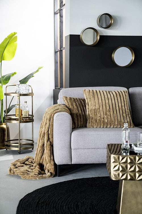 FurniLux Plaid wuzzy - goud - 140x170cm - vtwonen shop