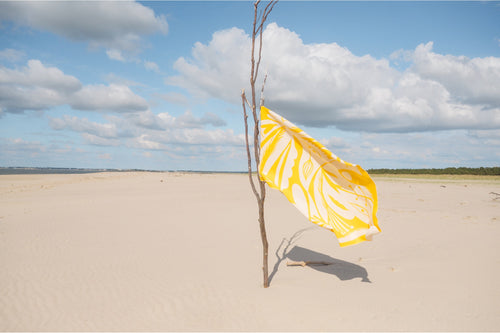 noo.ma LINO Katoenen deken - Yellow Mellow - vtwonen shop