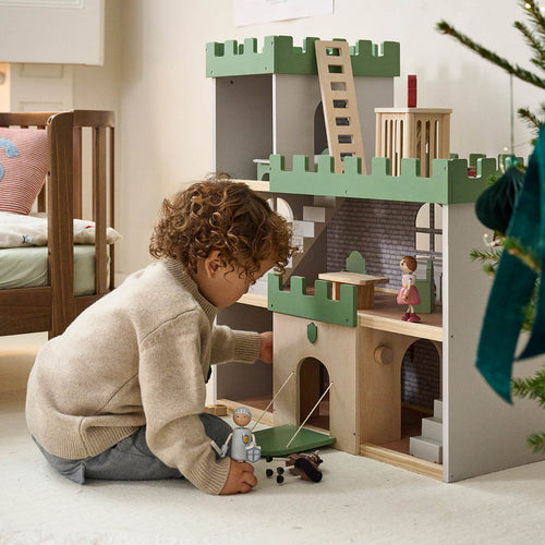 Petite Amélie Houten Poppenhuis Ridderkasteel - Incl. poppen en 17 accessoires - vtwonen shop