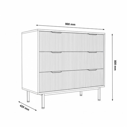 Home Deluxe NYLA ladekast - 90 x 80