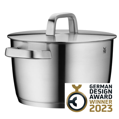 WMF Iconic 2-delige set kookpan hoog - Ø220mm + steelpan met deksel - Ø160mm