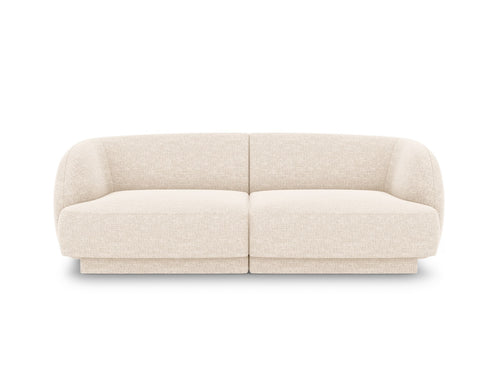 Micadoni Bank Miley 2-zits, chenille, lichtbeige - 90x180x70cm