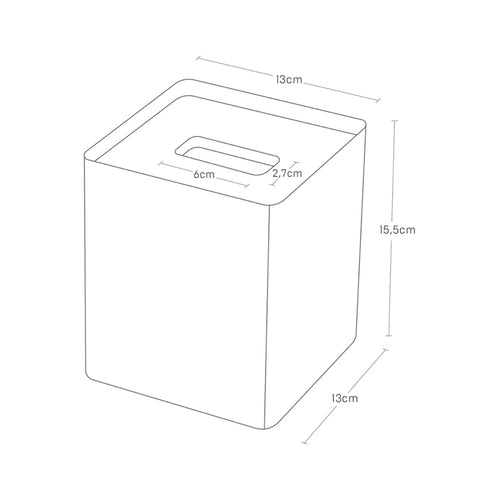 Yamazaki Tissuebox Vierkant - Rin - Wit - vtwonen shop
