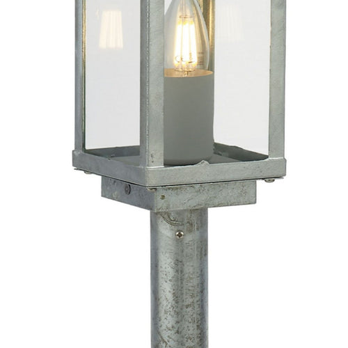 Box II 500 mm buitenpaal, zilver en helder glas, IP44