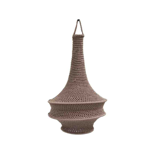 MÔMÉ Hanglamp Zara - taupe - viscose  - Ø 30 cm / H 47 cm - fishnet design - vtwonen shop