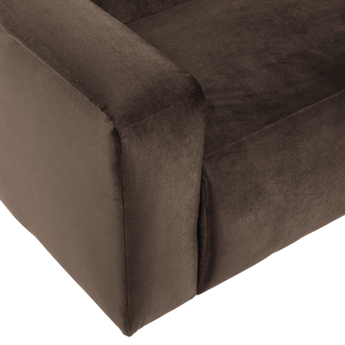WOOOD 2-zits bank arm links Mojo Base - Velvet - Bruin - 74x185x97