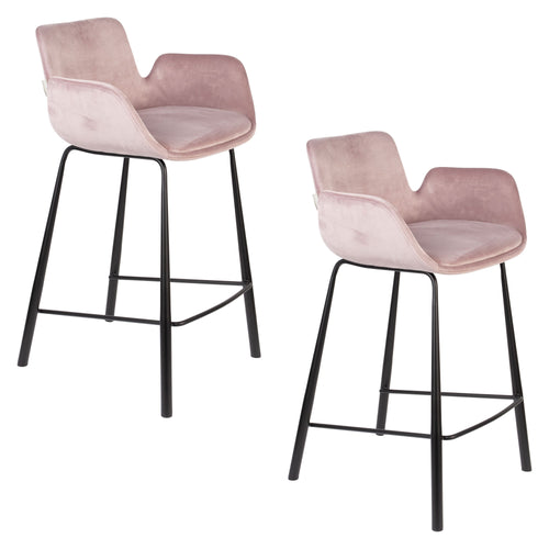 Zuiver Brit Barkrukken Roze - Set van 2 - vtwonen shop