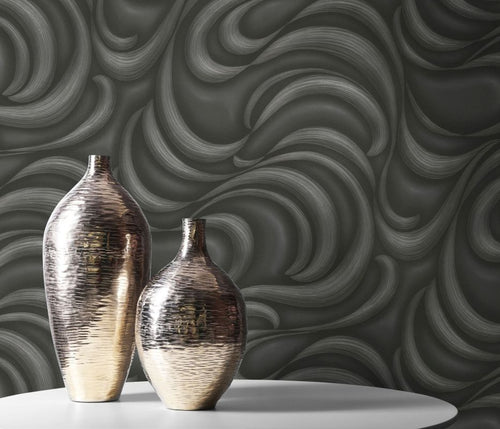 Erismann behang grafisch 3D motief zwart - 53 cm x 10.05 m - 661307 - vtwonen shop