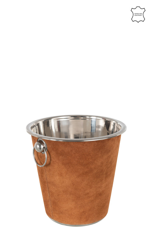 J-Line ijsemmer Rond - leder - cognac