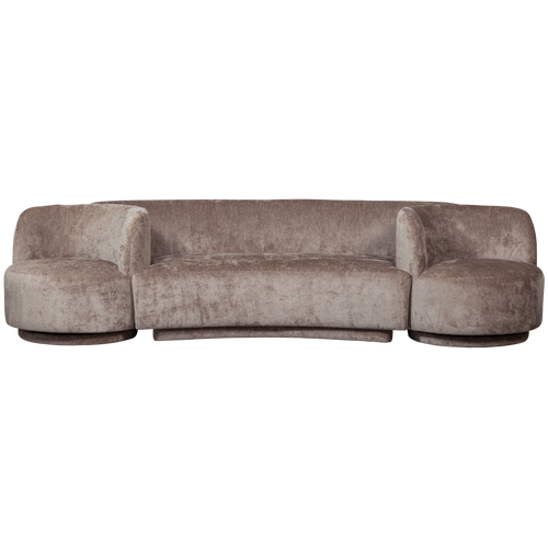 BePureHome bank Combi-Popular - Chenille - Taupe - 72x370x97 - vtwonen shop