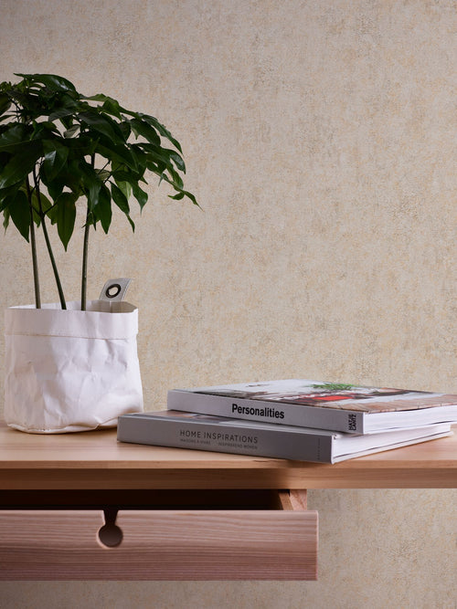Livingwalls behang effen crème - 53 cm x 10.05 m - AS-390361