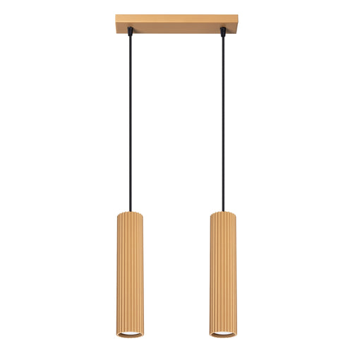 Sollux Lighting Hanglamp KARBON 2 goud - 30x6,5x90cm