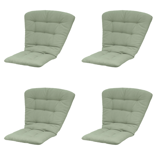 Madison tuintstoelkussen hoge rug Napels - groen - 125x82x6cm - set van 4