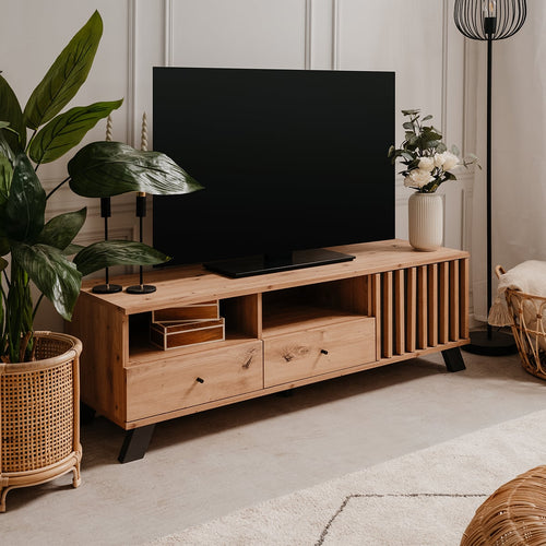 Calicosy - LUBLIN TV-meubel - Licht hout - 40x138x44 cm