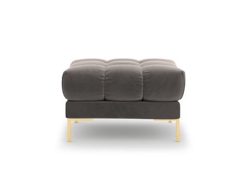 Cosmopolitan Design Poef Bali flueel, lichtgrijs - 60x60x41cm