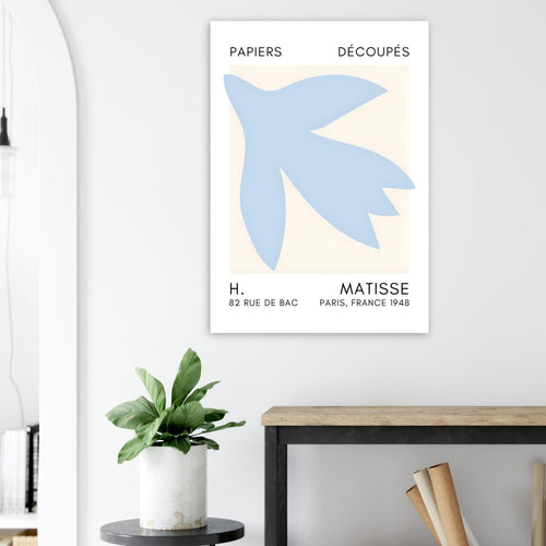 Artfulprints  Matisse – Shapes in the air light blue   poster 30x40 cm