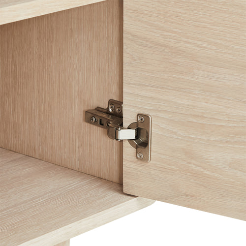 Furnhouse 3-deurs dressoir Nyborg - Witte olie - MDF, Eikenfineer - 45x180x75