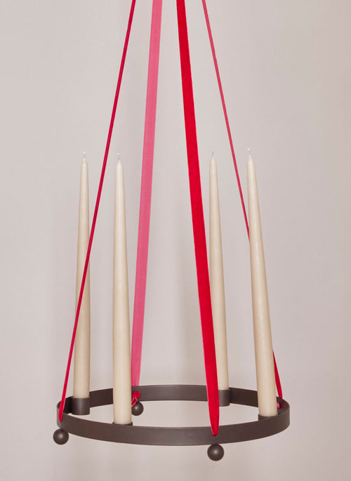 OYOY Parel adventskaars houder Christmas - roestvrij staal