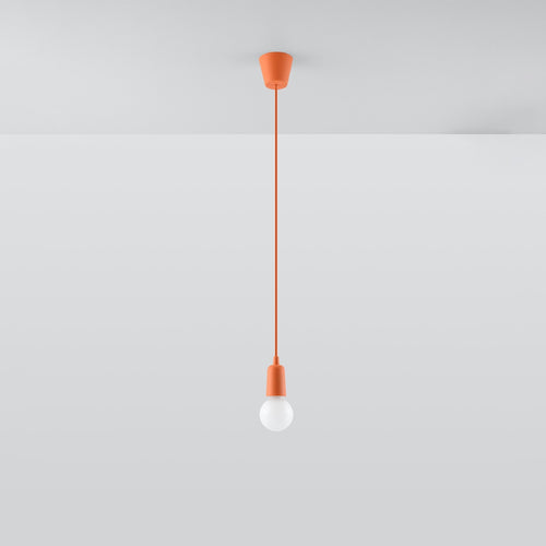 Sollux Lighting Hanglamp DIEGO 1 oranje - 9x9x90cm