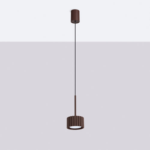 Sollux Lighting Hanglamp AURA 1 bruin Gx53 - 10x10x125cm
