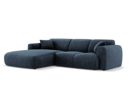 Cosmopolitan Design linker hoekbank Nolio 4-zits, chenille, koningsblauw - 170x260x72cm