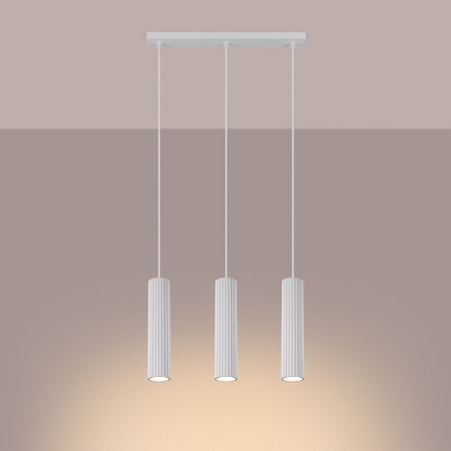 Sollux Lighting Hanglamp KARBON 3L wit - 45x6,5x98cm
