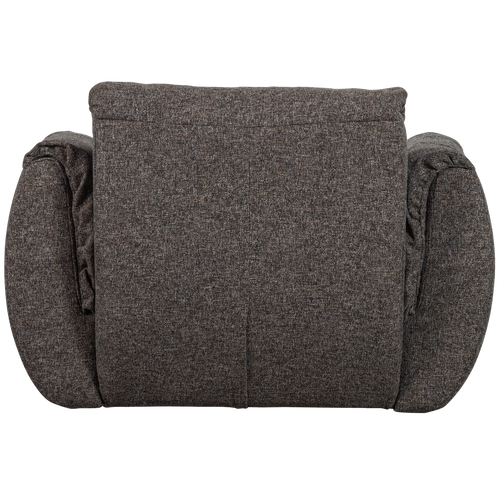 WOOOD draaifauteuil Baggy - Geweven Stof - Warmgrijs Melange - 81x104x84 - vtwonen shop