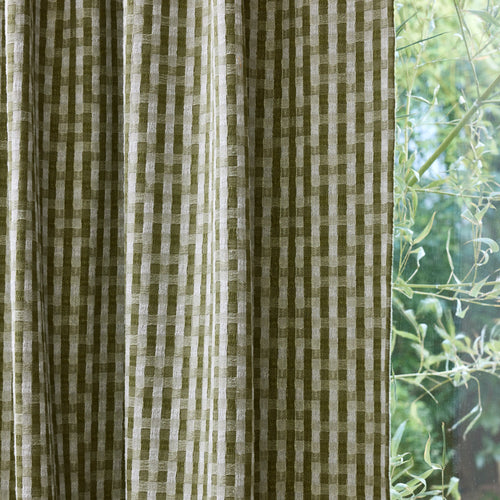 Madura Gordijn Castin natuurlijk en olijf 145x280 cm