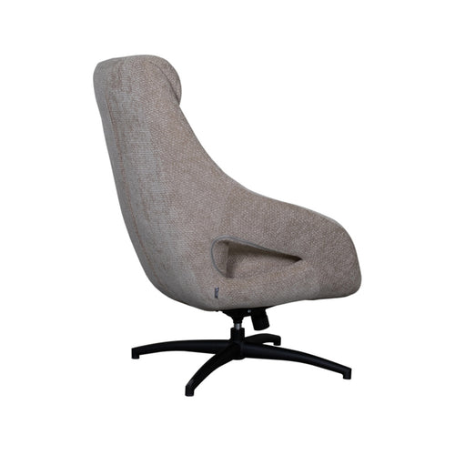 LABEL51 Draaifauteuil Maxwell - Beige/Zwart - 75x84x108cm