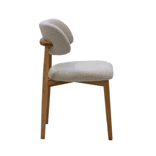 Giga Meubel Eetkamerstoel Lexi - Eikenhout/Polyester - Taupe - Set van 2 - vtwonen shop