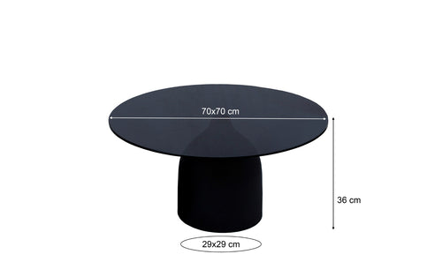 Brix bijzettafel Isa Black - 70 cm - zwart
