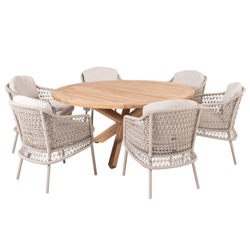 Taste by 4 Seasons tuinset Puccini - Prado teak - 7-delig - vtwonen shop