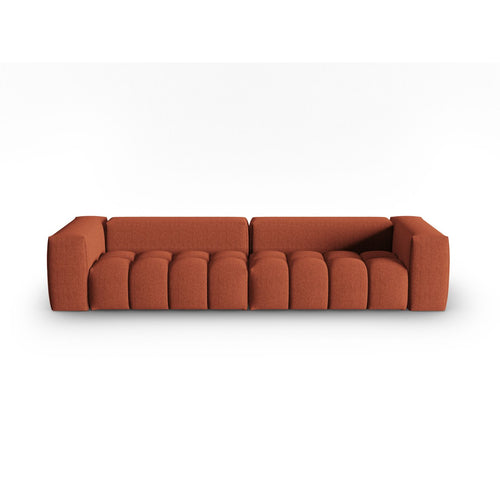 Cosmopolitan Design - Modulaire bank Verona 5-zits, structurele stof koraal - 85x290x70cm