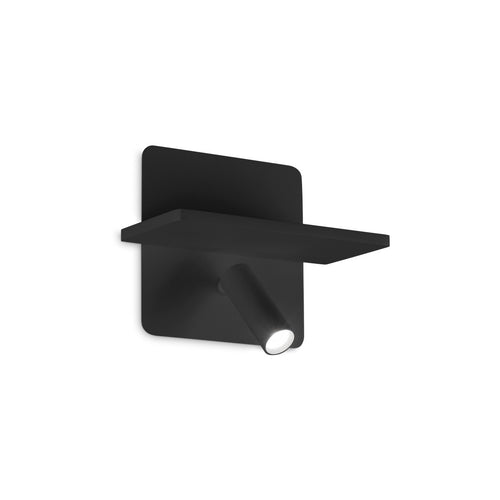 Ideal Lux PIANO 2-lichts LED-leeslamp zwart, ingebouwde schakelaar, 3000K, niet-dimbaar