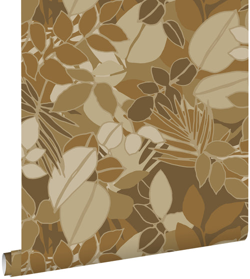 ESTAhome behang bladeren bruin en beige - 50 x 900 cm - 139849 - vtwonen shop