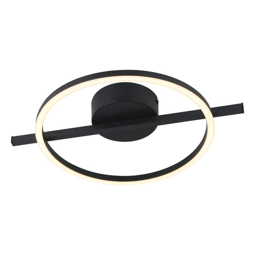 EGLO plafondlamp Amandolo - led - 40 cm - zwart/wit - instelbaar rgb - vtwonen shop