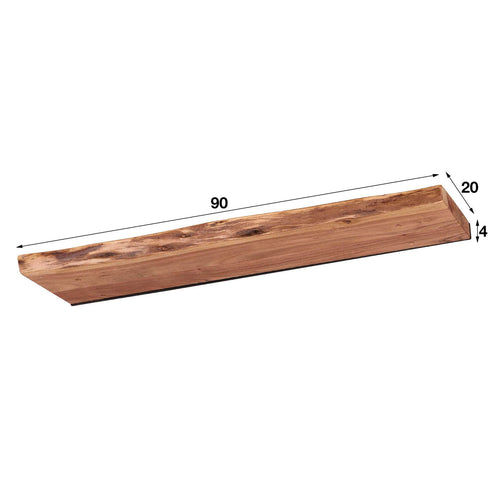 Giga Meubel Wandplank Edge - Naturel Hout - 90x20x4cm - vtwonen shop