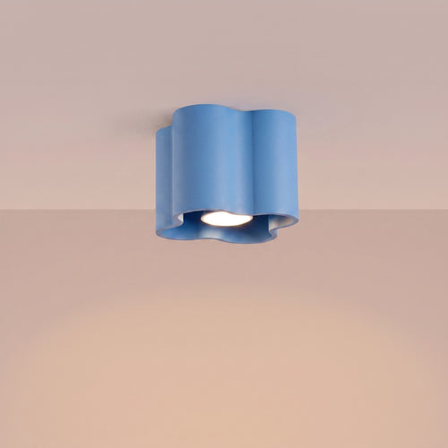 Sollux Lighting Plafondlamp OVIO 1 azuurblauw GU10 - 12x12x10cm