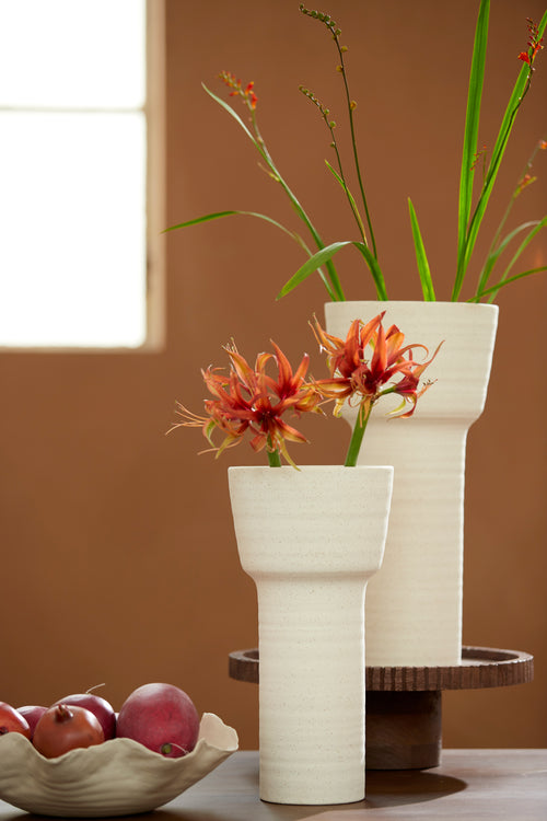 Light & Living vaas ALSACIA - Ø19x38cm - wit - vtwonen shop