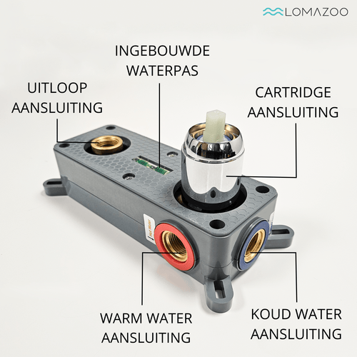 LOMAZOO inbouw wastafelkraan Kepler - muurkraan - chroom