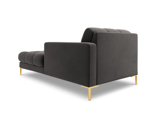 Cosmopolitan Design rechter chaise longue Bali flueel, donkergrijs - 185x102x75cm
