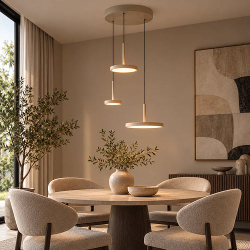 Highlight hanglamp Falcon - 3 lichts - 30  x  160   cm - beige