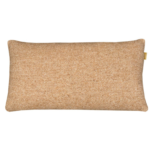 Malagoon kussen - camel beige dubbelzijdig - 35x60cm gerecycled wol