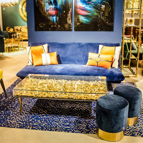 Kare Design Salontafel Gouden Bloemen 120x60cm - vtwonen shop